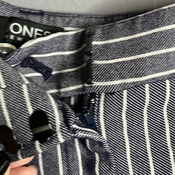 Jones New York Navy Striped Grace Ankle Pants Size 8 - Picture 4 of 9